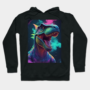 T Rex Dinosaur Head Mixed Colours Hoodie